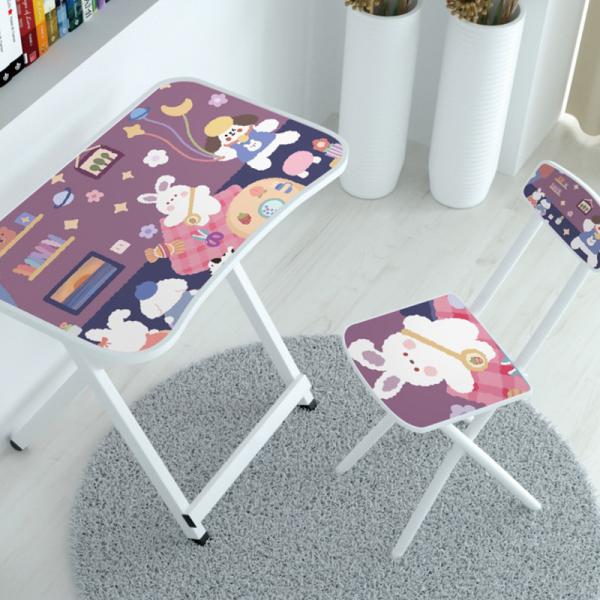 Buy cheap Foldable MDF Board Wooden Metal Furniture Children Table And Chair Set from wholesalers
