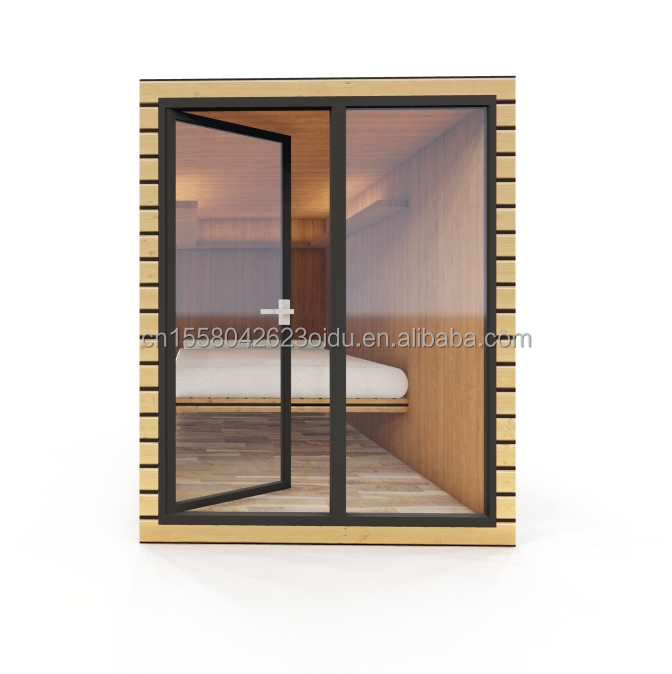 EU 10ft Modern Wooden Prefabricated Mini Bed Cabin for Supermarket or Office Wall 50/75/100mm Wave Sandwich Panel