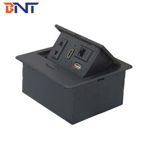 Europe popular pop up open cover conference desktop power socket