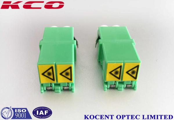 Buy cheap Low Insertion Loss Fiber Optic Adapter Green LC/APC Shutter Duplex PC Material from wholesalers