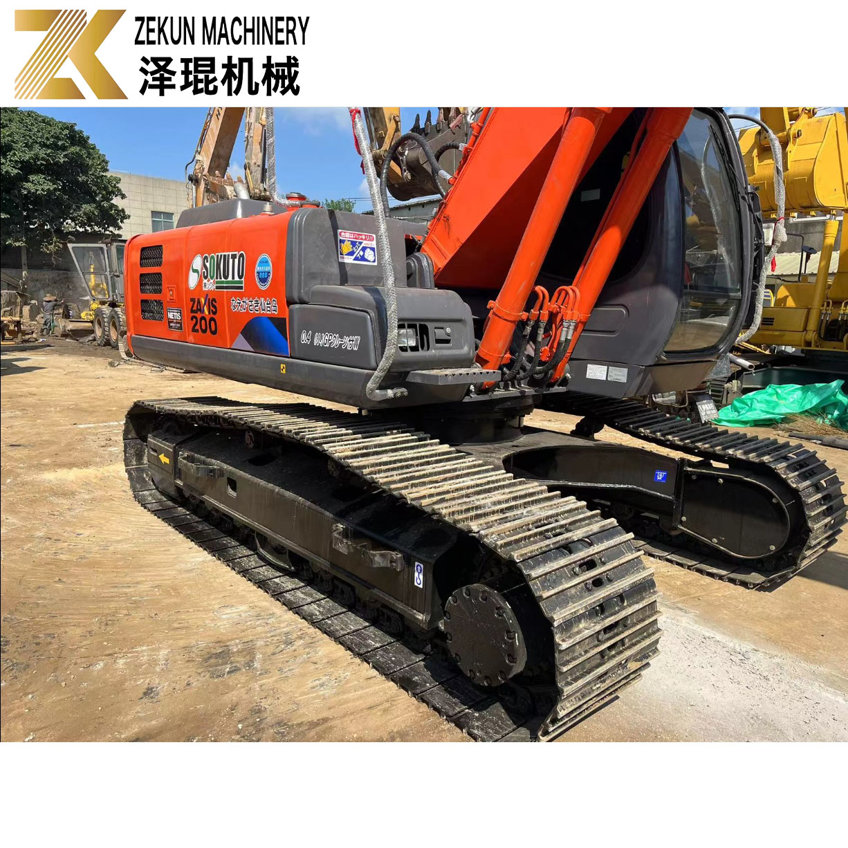 20 Ton Used Second Hand HITACHI ZX 200-3G Crawler Excavator Digger Good Condition