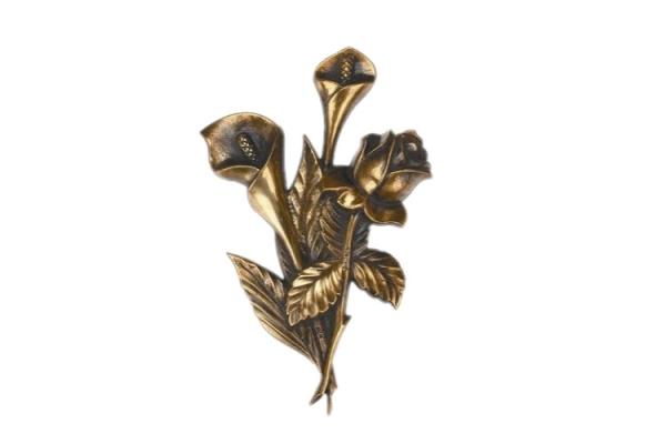 Buy cheap Calla Lily Design Cemetery Decorations Bronze Color For Tombstone Hardware from wholesalers