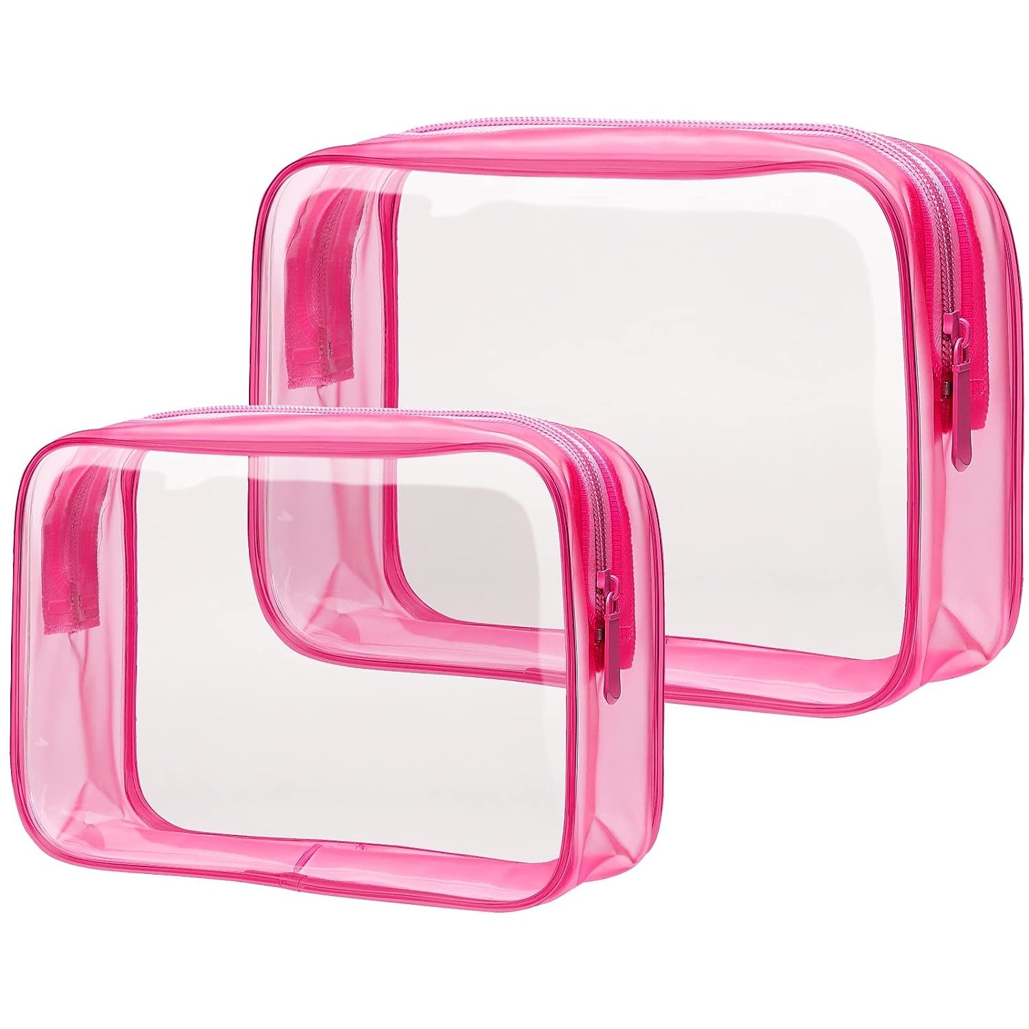 Waterproof Pink Durable Soft Cosmetic Toiletry Bags With Zipper