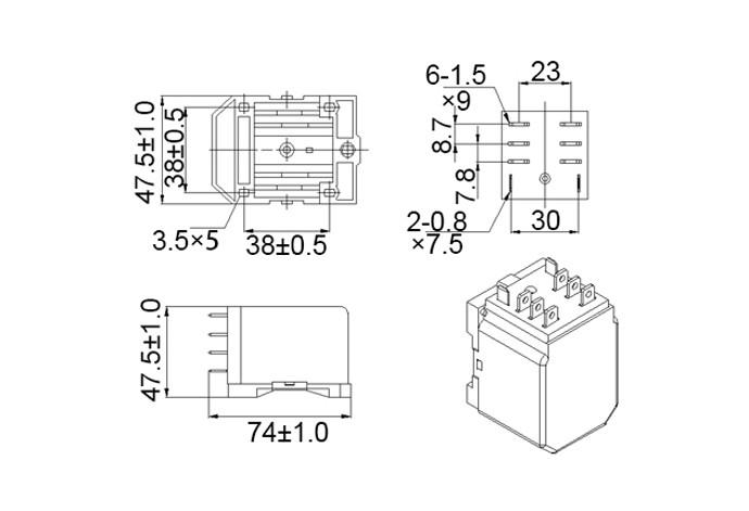 40A WJ180-2C JQX-58F Medium power relay for Online UPS power supply