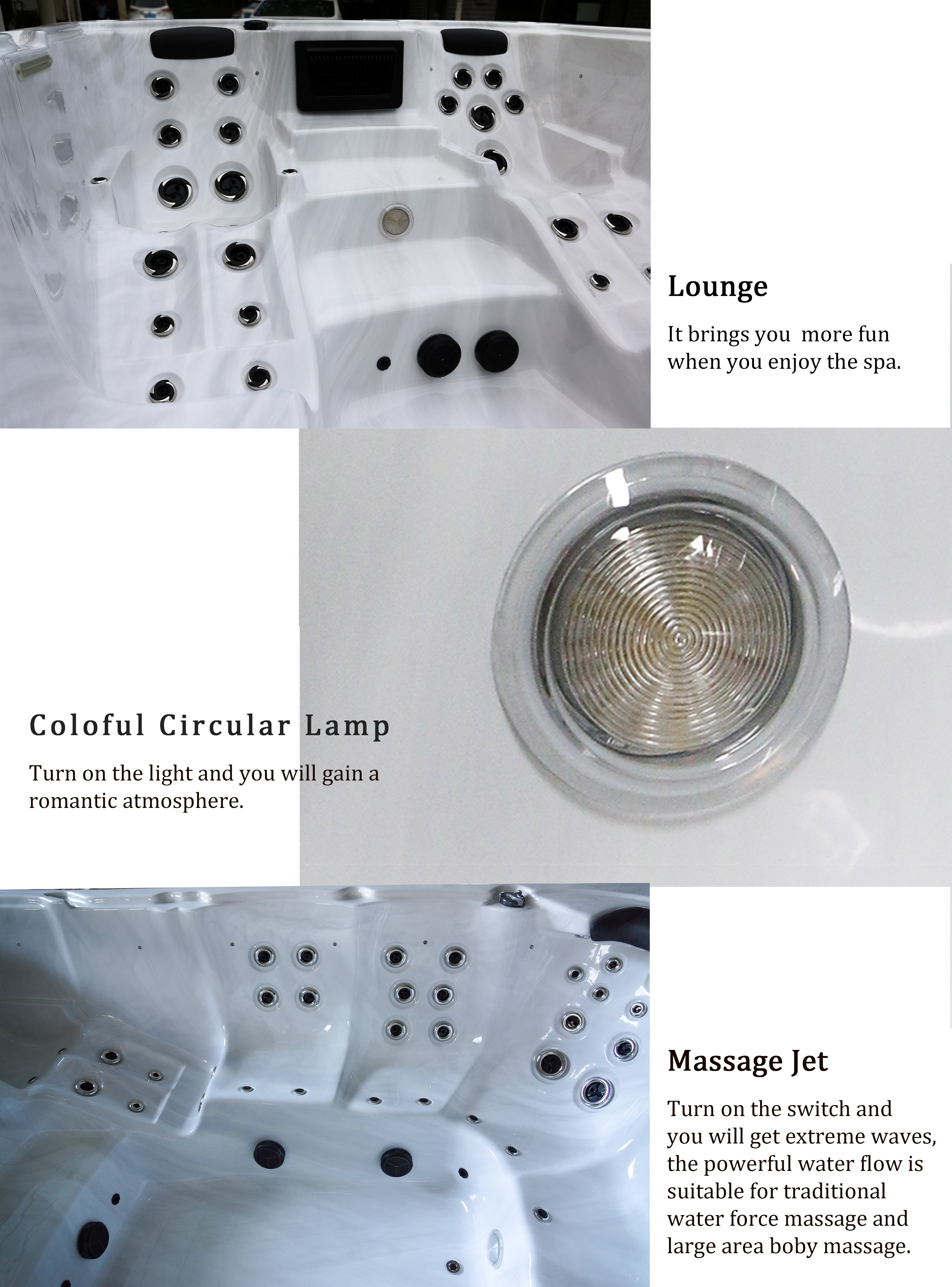 8 10 Persons Outdoor Acrylic Massage Swim Spas Hot Tub For Swimming Exercise