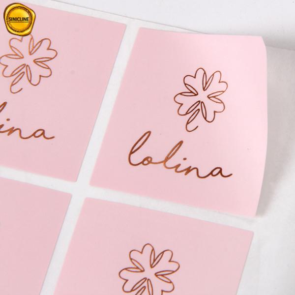 Buy cheap Custom Design Pink Square Paper Sticker For Seal Tissue Paper from wholesalers