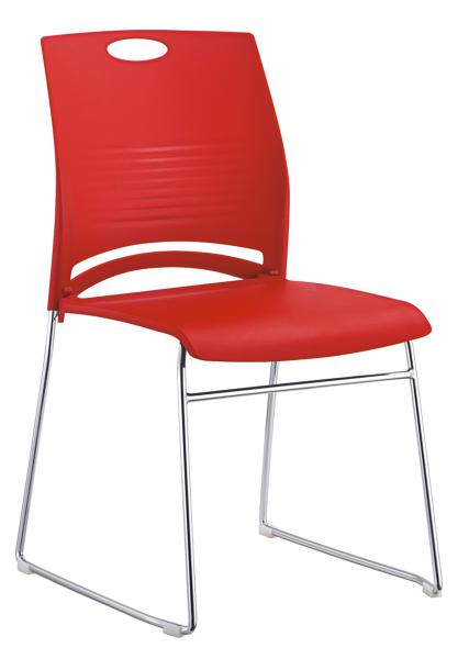 Buy cheap Red PU And PVC Cover Economical Office Chairs Non Rolling OEM & ODM Accepted from wholesalers