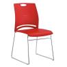 Buy cheap Red PU And PVC Cover Economical Office Chairs Non Rolling OEM & ODM Accepted from wholesalers