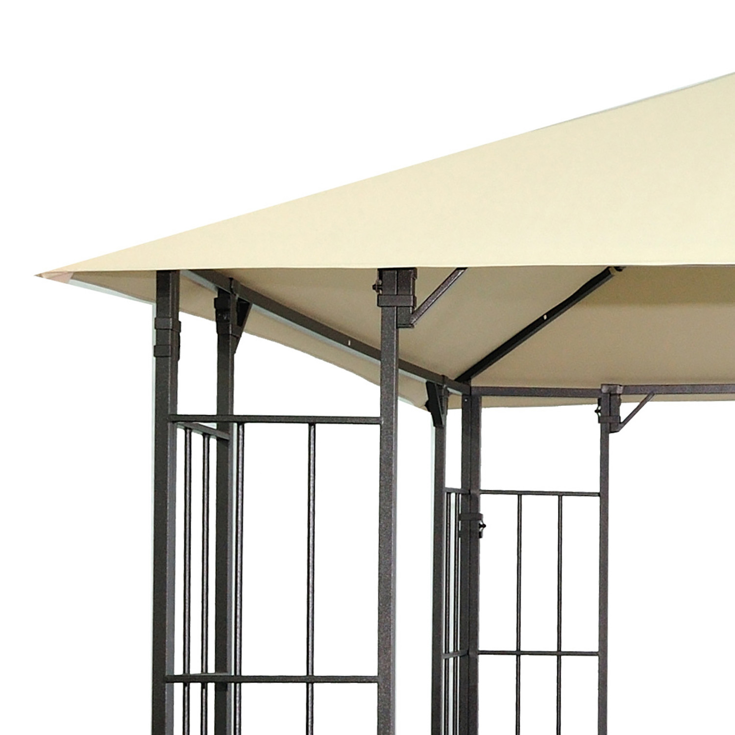 Polyester Fabric D300 x W300 x H280cm Grill Gazebo Replacement Canopy for Patio Shelter