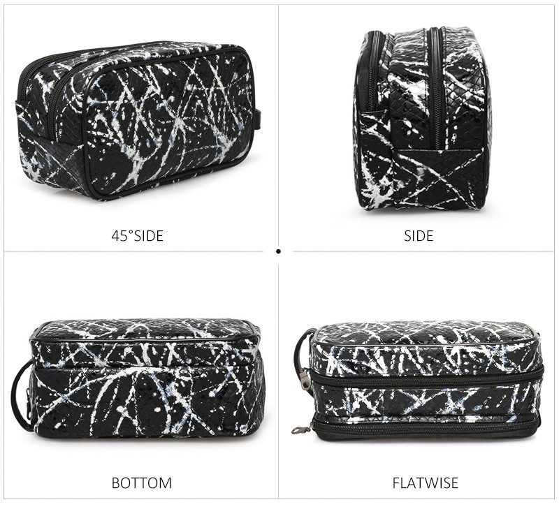Daily Use Zipper Canvas Make Up Custom Cosmetic Bag