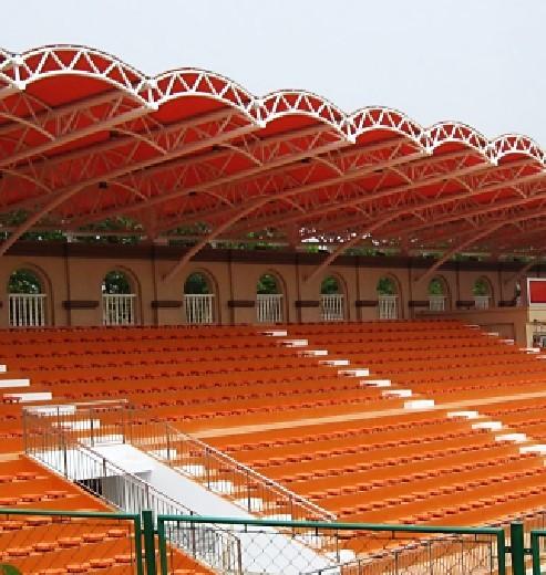Buy cheap Prefab Stadium Tube Truss Steel Structure With Hot Dip Galvanized Surface Treatment from wholesalers