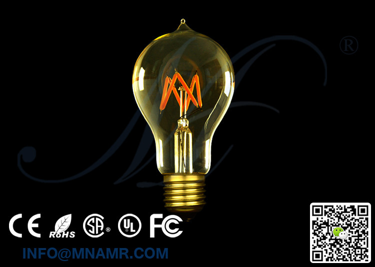20 Watt Equivalent LED Edison Light Bulbs 3W Bayonet Lamp Base A19 A60 Holiday Decorative Lighting