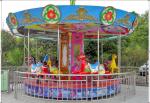Children Carousel Ride 10 Seats Luxury Style FRP Material Good Stability