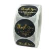 Buy cheap Black Cute Round Adhesive Labels Paper Thank You Tag Sticker from wholesalers