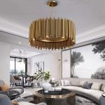 Luxury Gold Chandelier For Living Room Modern LED Home Decor tube chandelier(WH