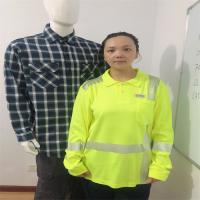 Buy cheap 7oz Yellow Hi Vis Workwear FR Knitted HRC2 Safety Shirt product