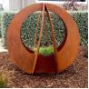 Buy cheap Decorative Large Corten Metal Blade Ball Flower Planters For Garden Landscape from wholesalers