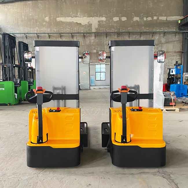 Warehouse Battery Powered Pallet Stacker 1T Electric Walkie Stacker