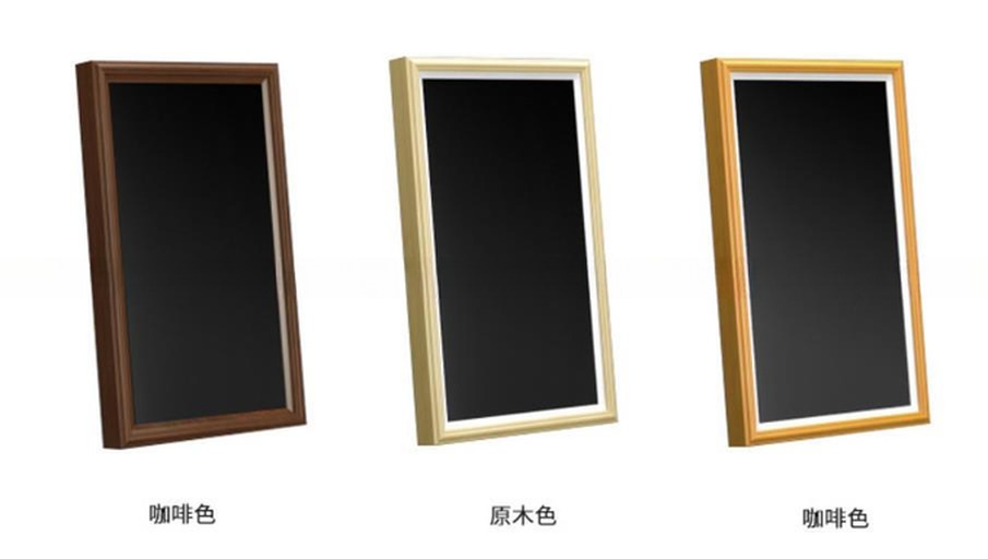 Wall 43" inch Wooden frame NFT screen 4K display for video photo multimedia loop player monitor with WIFI network Android OS