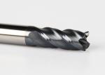 Corner Radius Carbide End Mill 4 Flute HRC55 0.5UM Grain Size Round Ball Milling