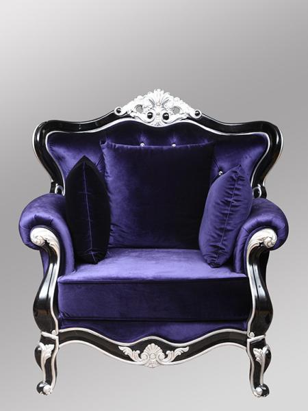 Buy cheap Villa living room furniture European-style solid wood hand-carved high-end Italian fabric sofa from wholesalers
