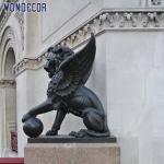 160cm Large Bronze Lion Statue Outdoor Metal Animal Decoration