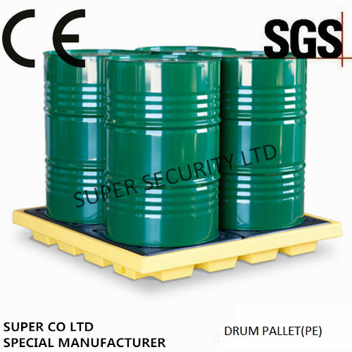 Polyethylene Drum Containment Pallets For Chemical , Acids Amd Corrosives Liquid Distributed Load 1100kg