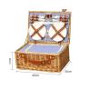 Buy cheap Fabric Linen Wicker Rattan Storage 4 Person Woven Willow Picnic Basket from wholesalers