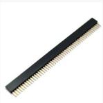 Buy cheap Single row 1.27mm pitch female header 180° straight socket connector from wholesalers