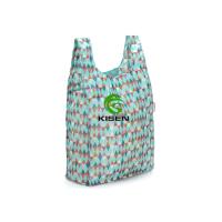 Buy cheap 190T Polyester Grocery Tote Bags , Customized Logo Sublimation Shopping Bags product