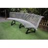 Buy cheap OEM ODM Outdoor Metal Benches With Cast Iron Legs Round Steel Pipe Seat Pan from wholesalers