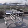 Buy cheap Stainless Steel Polishing Bakery Racking Trolley Hand Cart Kitchen Equipment from wholesalers