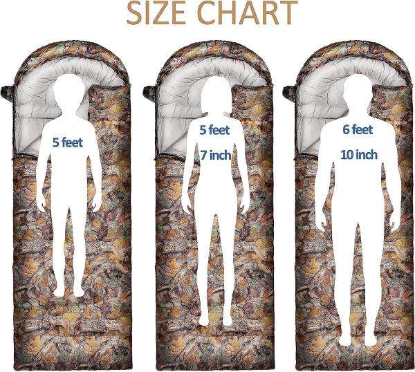 Buy cheap Camouflage Camping Sleeping Bag, Adults & Kids Seasons Warm Cold Weather Hiking Camping Indoor Outdoor Use from wholesalers