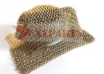 Electroplating Bronze Color Metal Ring Mesh For Background Decoration