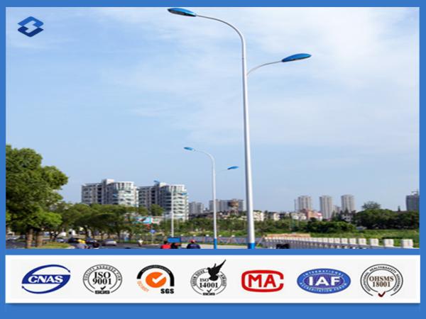 Buy cheap 6m - 12m High LED Light Street Lighting Hot Dip Galvanized Steel Pole from wholesalers