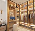 18mm Chipboard Walk In Closet Wardrobe With Sliding Doors Women Clothing