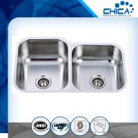 Buy cheap stainless steel kitchen sink with 60/40 for USA market with 18gauge and 16gauge product