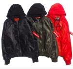 Buy cheap Windproof Mens Winter Bomber Coats , Plus Size Black Nylon Bomber Jacket from wholesalers