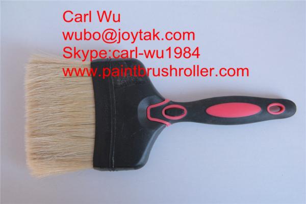Buy cheap Natural pure bristle Chinese bristle synthetic mix paint brush wood handle plastic handle 4 inch PB-006 from wholesalers