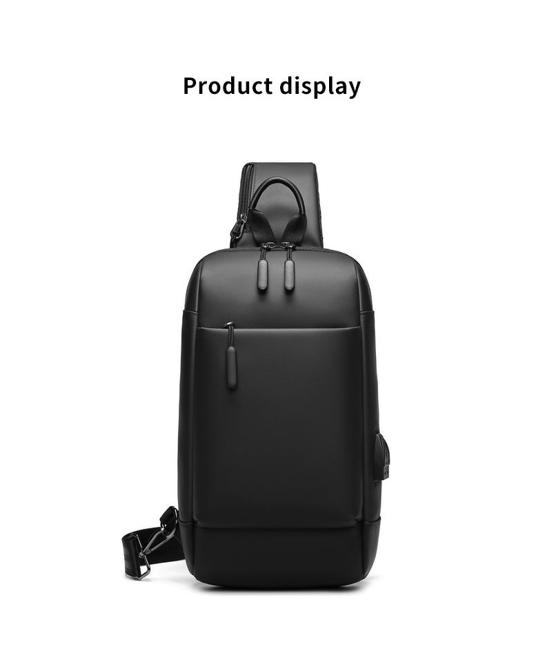Customizable Cross Body Mens Sling Bag Multi Compartment Daily Used