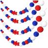 Buy cheap Bulk Independence Day Felt Pom Poms White Blue And Red Ball from wholesalers