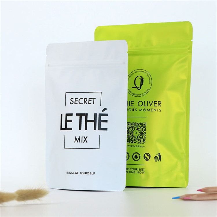 Printing customized aluminum foil seal zip lock plastic bag for coffee/tea