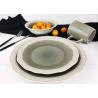 Buy cheap Graceful Full Set Ceramic Dinnerware Sets Cut Edge Shape High Temp Firing from wholesalers