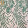 Buy cheap ODM Elegant Green Beaded Dress Bridal Lace Fabric 140Cm Width from wholesalers