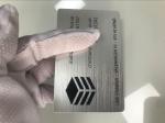 Engraved Metallic Print Aluminium Business Cards , Elegant Metal Visiting Card