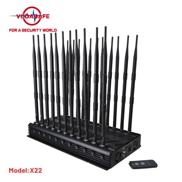 Buy cheap 0-60m Cell Phone Signal Jammer 22 Antennas 46w WiFi GPS 3G 4G from wholesalers