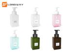 Durable Square Refillable Cosmetic PETG Bottle For Shower Gel / Cleanser 250ml