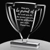 Buy cheap Highly Durable PMMA Award Cast Plexiglass Plaques 11x13.5cm Custom Engraving from wholesalers