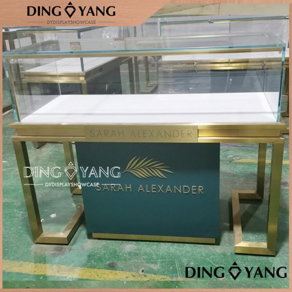 Buy cheap Custom Made Jewelry Showcase Display Enclosed Large Storage With Lights from wholesalers