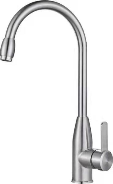 Buy cheap Fixed Coil Brushed Silver Stainless Steel Kitchen Tap Home Use from wholesalers